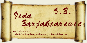 Vida Barjaktarević vizit kartica